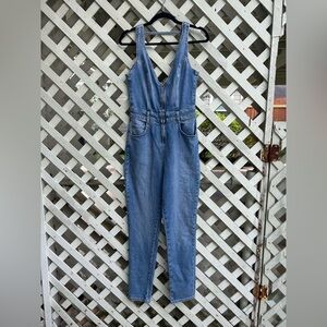 Free people denim jumpsuit